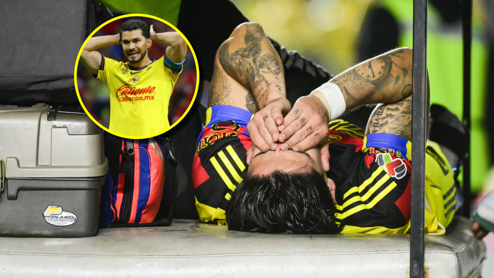 Dávila se toma el rostro al saber que su lesión no es una más.