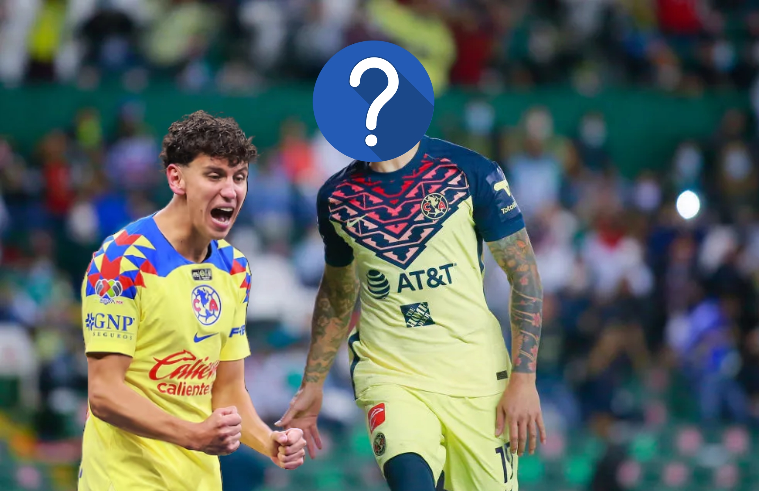 Igor Lichnovsky celebrando y futbolista del América con el rostro tapado/ Foto Ladomx.